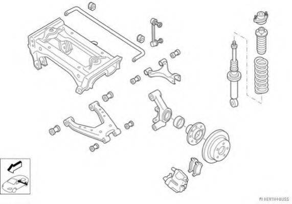 HERTH+BUSS JAKOPARTS N01752HA Рульове управління; Підвіска колеса