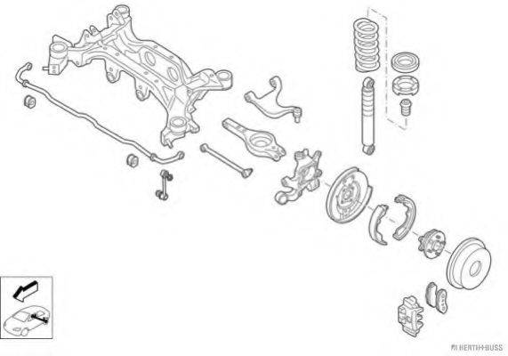 HERTH+BUSS JAKOPARTS N03610HA Рульове управління; Підвіска колеса