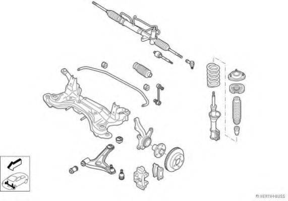 HERTH+BUSS JAKOPARTS N03648VA Рульове управління; Підвіска колеса