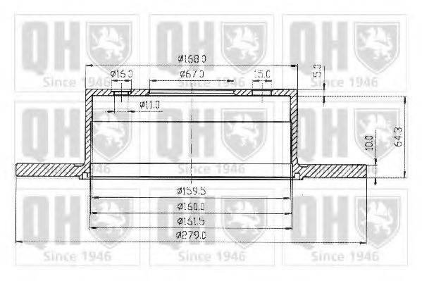 QUINTON HAZELL BDC1017 гальмівний диск