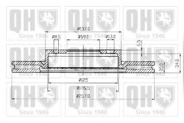 QUINTON HAZELL BDC3593 гальмівний диск