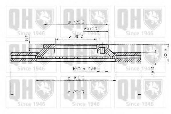 QUINTON HAZELL BDC3739 гальмівний диск