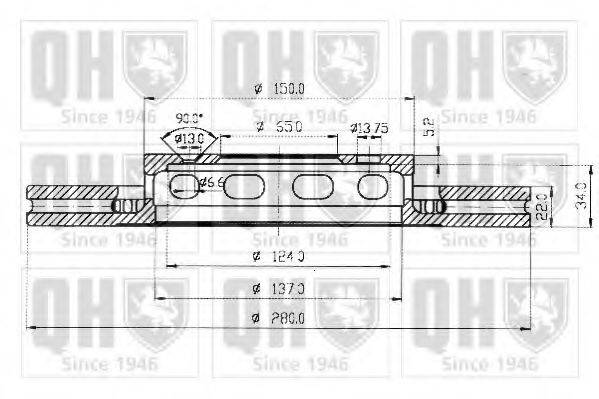 QUINTON HAZELL BDC3783 гальмівний диск