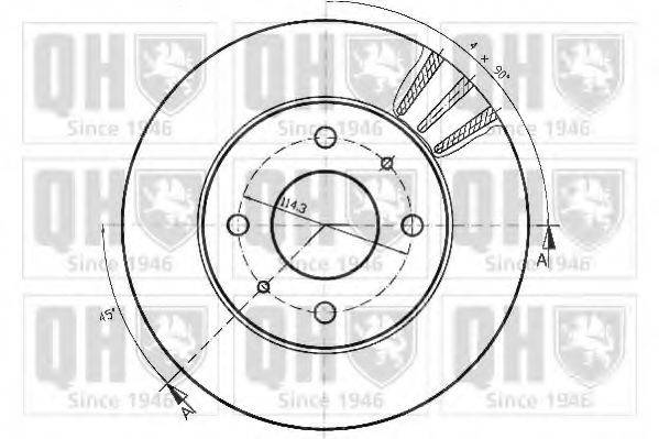 QUINTON HAZELL BDC4284 гальмівний диск