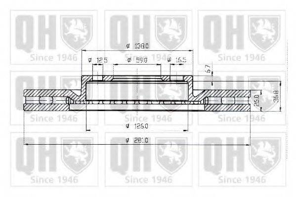 QUINTON HAZELL BDC4360 гальмівний диск