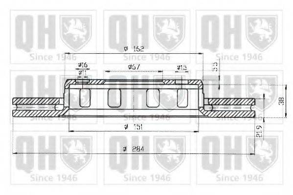 QUINTON HAZELL BDC4638 гальмівний диск