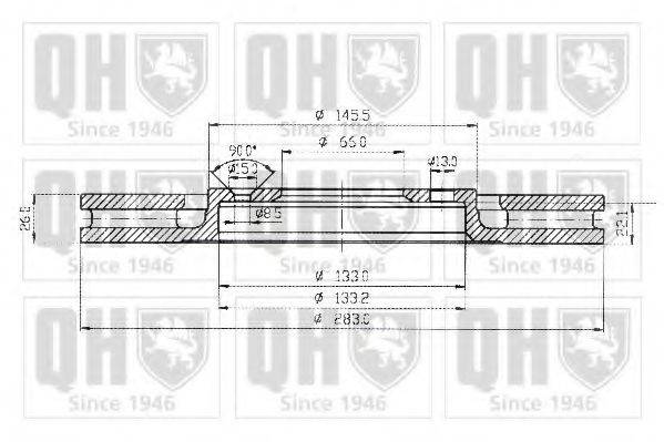 QUINTON HAZELL BDC4662 гальмівний диск