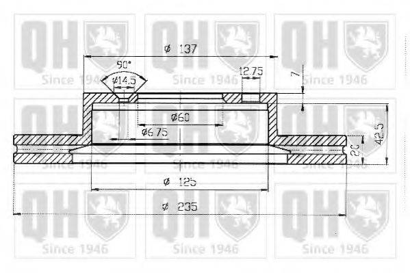 QUINTON HAZELL BDC4737 гальмівний диск