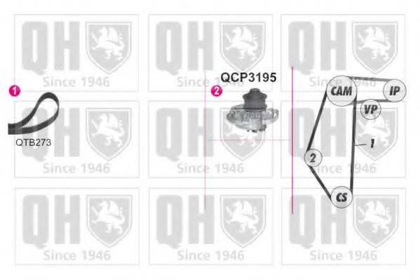 QUINTON HAZELL QBPK9059 Водяний насос + комплект зубчастого ременя