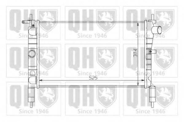 QUINTON HAZELL QER1243 Радіатор, охолодження двигуна