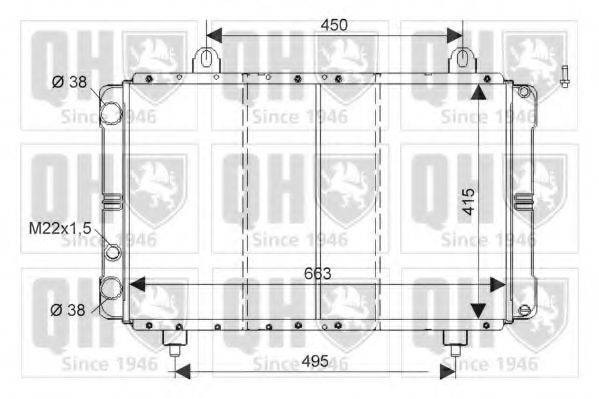 QUINTON HAZELL QER1273 Радіатор, охолодження двигуна