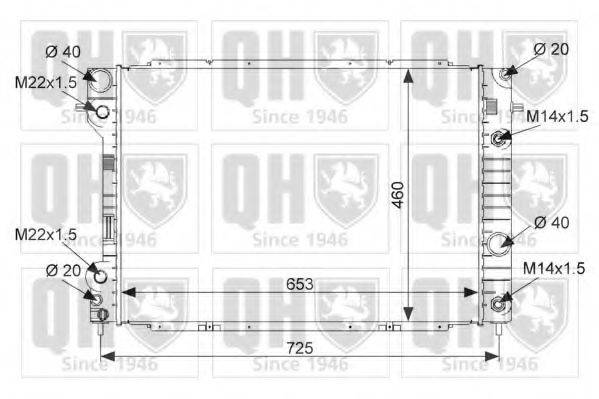 QUINTON HAZELL QER1697 Радіатор, охолодження двигуна