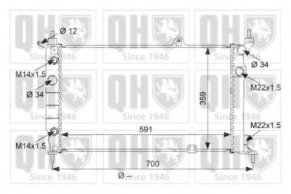 QUINTON HAZELL QER1876 Радіатор, охолодження двигуна