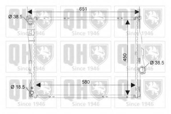 QUINTON HAZELL QER1900 Радіатор, охолодження двигуна