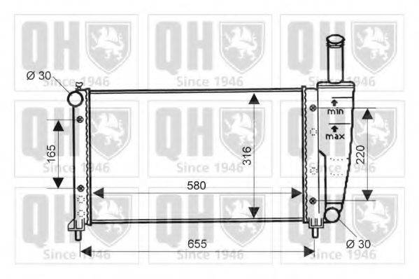 QUINTON HAZELL QER1928 Радіатор, охолодження двигуна