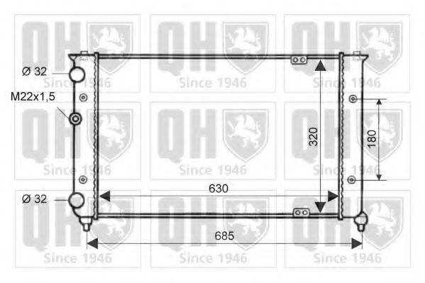 QUINTON HAZELL QER1989 Радіатор, охолодження двигуна
