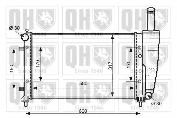 QUINTON HAZELL QER2382 Радіатор, охолодження двигуна