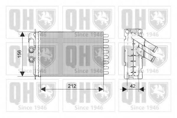 QUINTON HAZELL QHR2012 Теплообмінник, опалення салону