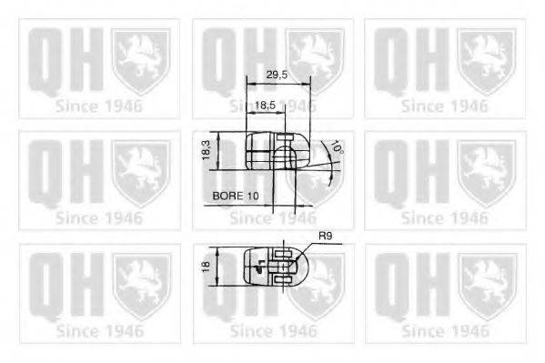 QUINTON HAZELL QTS128625 Газова пружина, кришка багажника