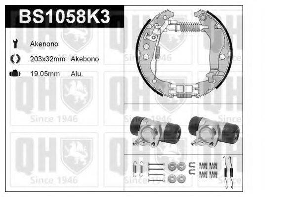 QUINTON HAZELL BS1058K3 Комплект гальм, барабанний гальмівний механізм