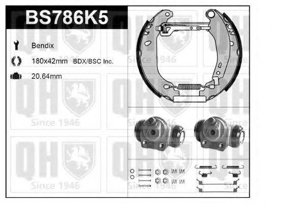 QUINTON HAZELL BS786K5 Комплект гальм, барабанний гальмівний механізм