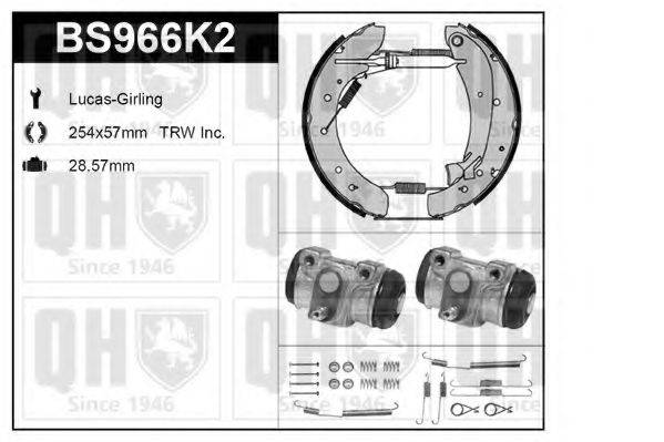 QUINTON HAZELL BS966K2 Комплект гальм, барабанний гальмівний механізм