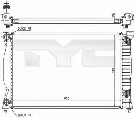 TYC 7020014 Радіатор, охолодження двигуна