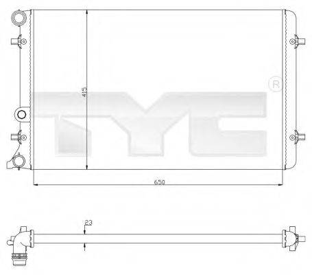 TYC 7020033 Радіатор, охолодження двигуна