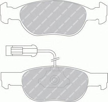 FERODO FDB1040B Комплект гальмівних колодок, дискове гальмо