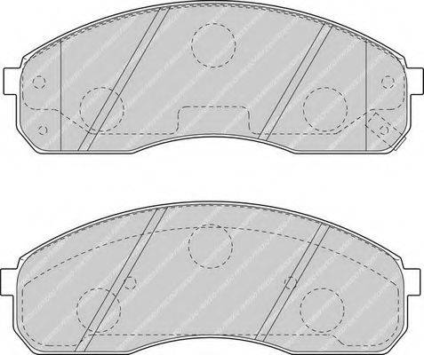 FERODO FDB1595 Комплект гальмівних колодок, дискове гальмо