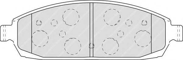FERODO FDB4002 Комплект гальмівних колодок, дискове гальмо