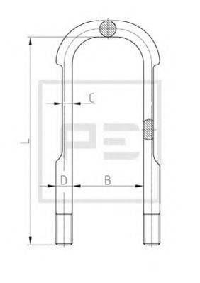 PE AUTOMOTIVE 12501110A Драбина ресори