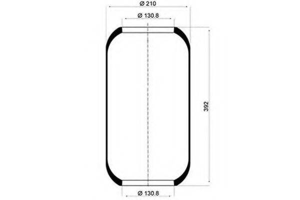 PE AUTOMOTIVE 08400710A Кожух пневматичної ресори