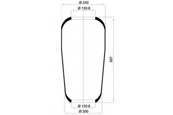 PE AUTOMOTIVE 08401310A Кожух пневматичної ресори