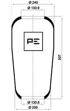 PE AUTOMOTIVE 08401370A Кожух пневматичної ресори