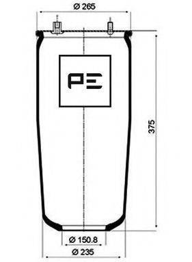 PE AUTOMOTIVE 08405271A Кожух пневматичної ресори