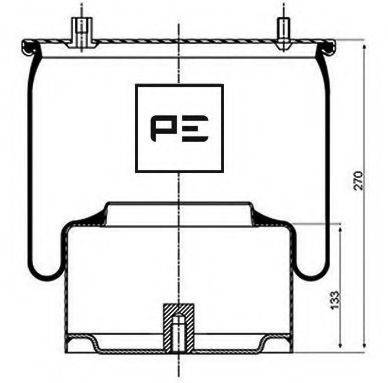 PE AUTOMOTIVE 08405273A Кожух пневматичної ресори