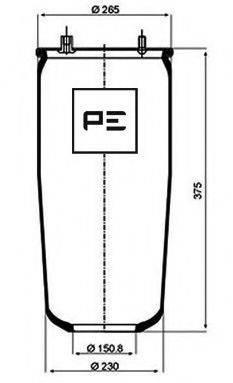 PE AUTOMOTIVE 08405371A Кожух пневматичної ресори