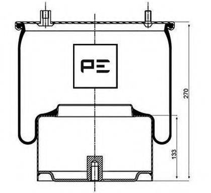 PE AUTOMOTIVE 08405372A Кожух пневматичної ресори