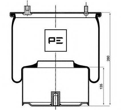 PE AUTOMOTIVE 08406472A Кожух пневматичної ресори