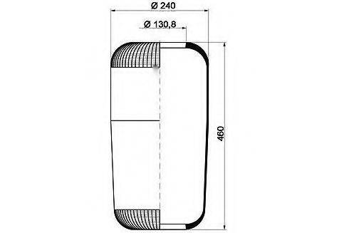 PE AUTOMOTIVE 08407610A Кожух пневматичної ресори