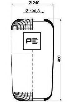 PE AUTOMOTIVE 08407670A Кожух пневматичної ресори