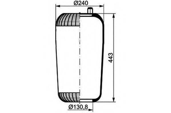 PE AUTOMOTIVE 08410720A Кожух пневматичної ресори