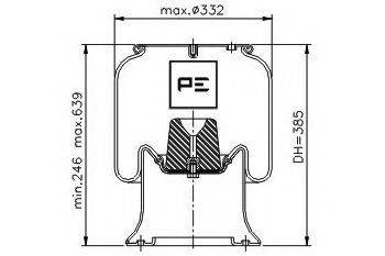 PE AUTOMOTIVE 08418271A Кожух пневматичної ресори