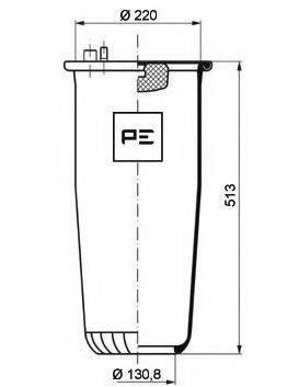 PE AUTOMOTIVE 08424970A Кожух пневматичної ресори