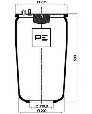 PE AUTOMOTIVE 08425170A Кожух пневматичної ресори