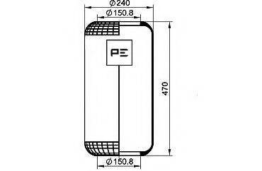 PE AUTOMOTIVE 08430271A Кожух пневматичної ресори