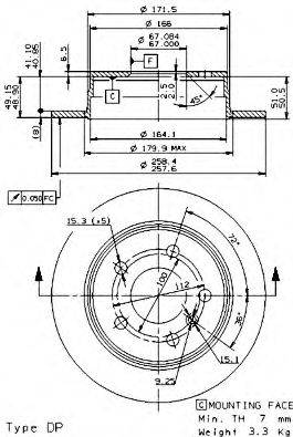 BREMBO 08958011 гальмівний диск