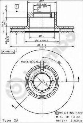 BREMBO 09493310 гальмівний диск