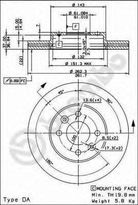 BREMBO 09729234 гальмівний диск